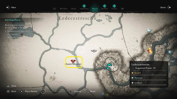 Eivor wraz ze swoją załogą musi dokonać pierwszego najazdu na klasztor, by zdobyć materiały budowlane i surowce potrzebne do zbudowania kuźni - Assassins Creed Valhalla: Zapuszczanie korzeni/Settling Down - solucja - Assassins Creed Valhalla - poradnik do gry