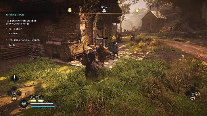 Przyjdzie Ci zmierzyć się również z jednym mocniejszym przeciwnikiem, rycerzem o imieniu Yeoman - Assassins Creed Valhalla: Zapuszczanie korzeni/Settling Down - solucja - Assassins Creed Valhalla - poradnik do gry