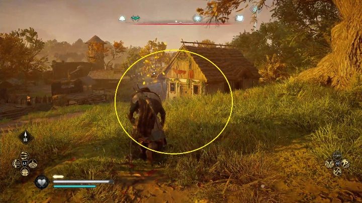 Koniec: Kartka zatrzyma się dopiero przy ogromnym drzewie znajdującym się kawałek dalej - Assassins Creed Valhalla: Karta niesiona wiatrem - Grantebridgescire, sekrety - Assassins Creed Valhalla - poradnik do gry