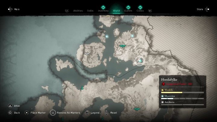 Lokacja: Kartkę znajdziesz w mieście Alrekstad - Assassins Creed Valhalla: Karta niesiona wiatrem - Hordafylke, sekrety, lokacje - Assassins Creed Valhalla - poradnik do gry