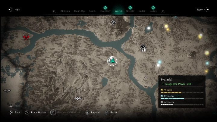 Lokalizacja: zaraz przy rzece w południowej części regionu - AC Valhalla Świt Ragnaroku: Schemat ozdobny (Svaladal) - lista wszystkich - Assassins Creed Valhalla - poradnik do gry
