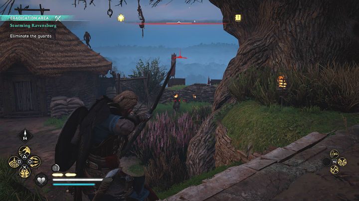 Uwaga na elitarną jednostkę, która atakuje z dystansu przy użyciu płonących strzał - mogą mocno nadwątlić zdrowie Eivora - Assassins Creed Valhalla: Szturm na Ravensburg/Storming Ravensburg - solucja - Assassins Creed Valhalla - poradnik do gry