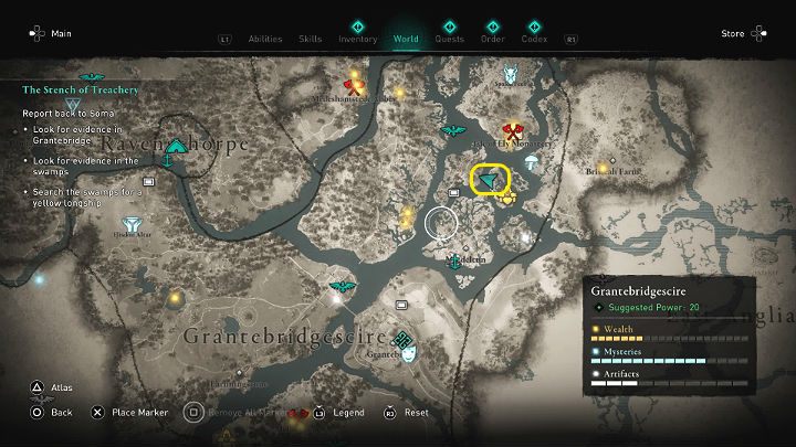 Jedną z kluczowych wskazówek, które pomogą Ci odkryć prawdę jest właśnie żółty statek porzucony gdzieś na moczarach - Assassins Creed Valhalla: Odór zdrady/The Stench of Treachery - solucja - Assassins Creed Valhalla - poradnik do gry