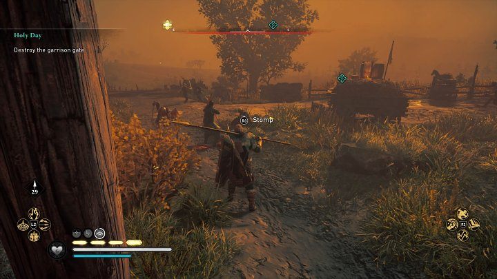 Brodera znajdziesz przy wschodniej bramie, gdzie walczy z żołnierzami i stara się dostać do garnizonu - Assassins Creed Valhalla: Dzień święty/Holy Day - solucja, opis przejścia - Assassins Creed Valhalla - poradnik do gry