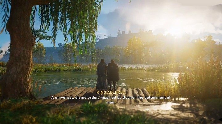 Aelfred przyzna, że Zakon chciał jego śmierci i musiał działać bardzo ostrożnie, a teraz w życiu na wygnaniu odnalazł krzepiący spokój - Assassins Creed Valhalla: Ubogi Towarzysz Broni/The Poor-Fellow Soldier- solucja - Assassins Creed Valhalla - poradnik do gry