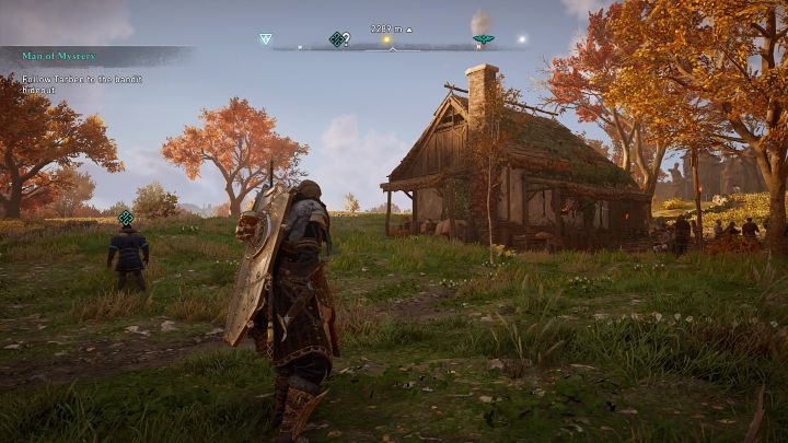 Po dłuższym czasie dojedziecie w końcu do kryjówki bandytów - Assassins Creed Valhalla: Tajemniczy nieznajomy/Man of Mystery - solucja - Assassins Creed Valhalla - poradnik do gry