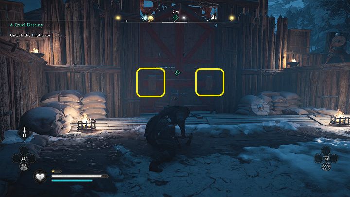 Podejdź szybko do zabarykadowanych wrót, rozbij blokady i otwórz przejście dla swojego wojska - Assassins Creed Valhalla: Okrutny los/A Cruel Destiny - solucja, opis przejścia - Assassins Creed Valhalla - poradnik do gry