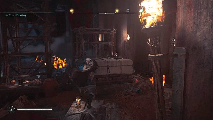 Gdy tylko wejdziesz do świątyni zauważysz Groma na górnym poziomie budynku - Assassins Creed Valhalla: Okrutny los/A Cruel Destiny - solucja, opis przejścia - Assassins Creed Valhalla - poradnik do gry