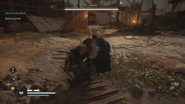 Leofrith bardzo dobrze włada dwuręcznym mieczem, a jego ataki mają daleki zasięg - Assassins Creed Valhalla: Ciężar władzy/Heavy is the Head - solucja - Assassins Creed Valhalla - poradnik do gry