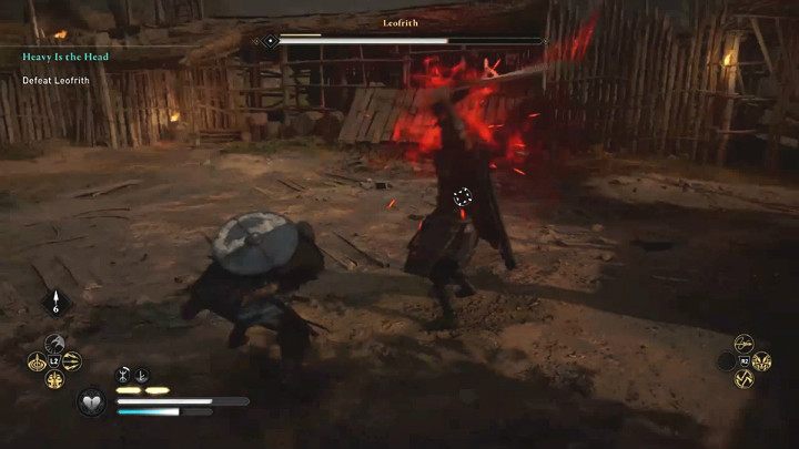 Uważaj jednak na mocniejszy atak, który jest sygnalizowany czerwonym rozbłyskiem runy - Assassins Creed Valhalla: Ciężar władzy/Heavy is the Head - solucja - Assassins Creed Valhalla - poradnik do gry