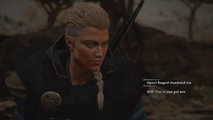 Po skończonej walce będziesz musiał podjąć ważną decyzję co stanie się z pokonanym Leofrithem - Assassins Creed Valhalla: Ciężar władzy/Heavy is the Head - solucja - Assassins Creed Valhalla - poradnik do gry