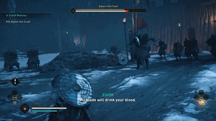 Gdy Kjotve straci około 1/4 zdrowia sięgnie po swoją broń: dwa jednoręczne topory - Assassins Creed Valhalla: Kjotve Okrutny/Kjotve the Cruel - boss, jak pokonać? - Assassins Creed Valhalla - poradnik do gry