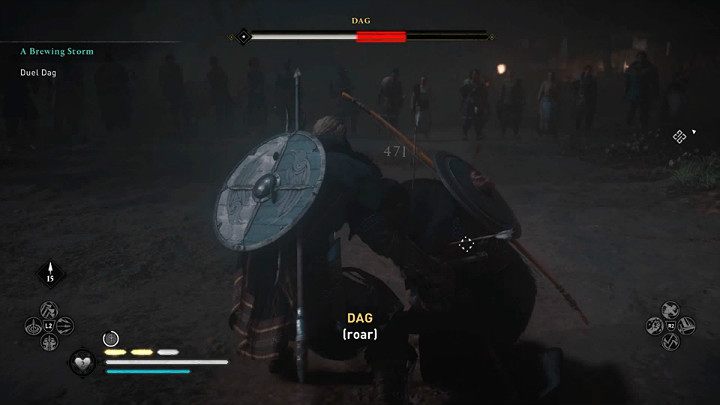 Ogłuszenie otwiera możliwość wyprowadzenia bardzo mocnego ataku, który uszczupli pasek zdrowia Daga o około 1/5 - Assassins Creed Valhalla: Dag - boss, jak pokonać? - Assassins Creed Valhalla - poradnik do gry