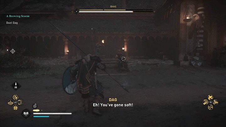 Walcząc dwoma toporami Dag staje się znacznie zwinniejszy i wyprowadza szybkie kombinacje z czteroma, a nawet pięcioma ciosami - Assassins Creed Valhalla: Dag - boss, jak pokonać? - Assassins Creed Valhalla - poradnik do gry