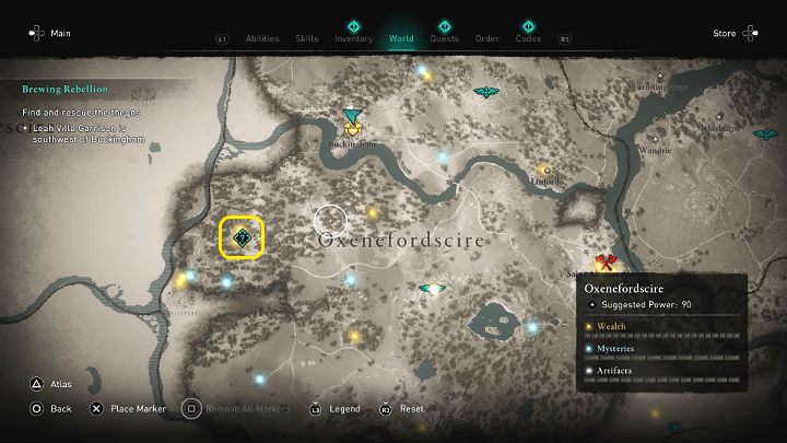 Tanów znajdziesz na południowy zachód od Buckingham, w połowie drogi do Oxenofordu, w garnizonie wioski Leah (Leah Villa Garrison) - Assassins Creed Valhalla: Podżeganie do buntu/Brewing Rebellion - solucja - Assassins Creed Valhalla - poradnik do gry