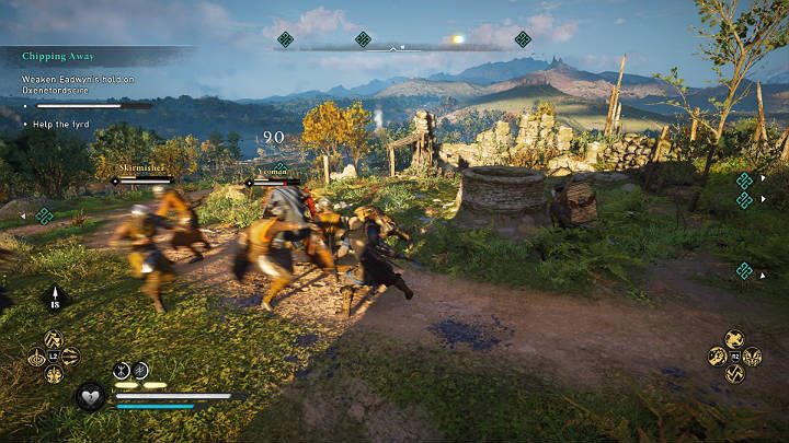 Po chwili na miejscu pojawi się wielu żołnierzy Eadweny - Assassins Creed Valhalla: Krok po kroku/Chipping Away - solucja, opis przejścia - Assassins Creed Valhalla - poradnik do gry