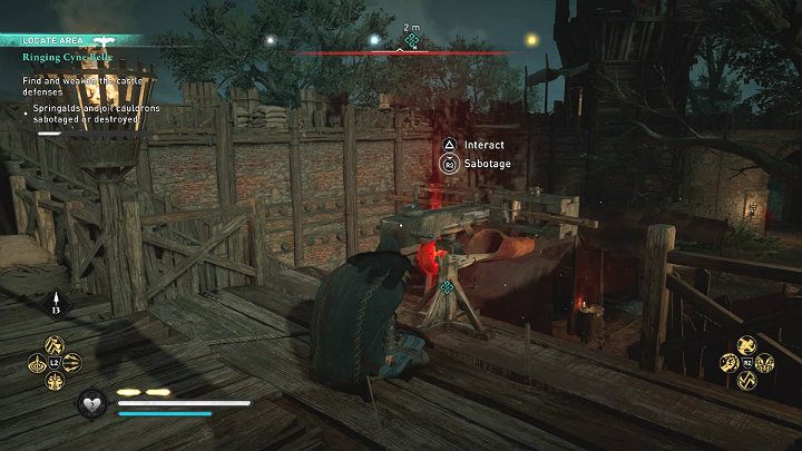 Zakradnij się do zamku i wyeliminuj 5 pułapek, by napełnić pasek postępu misji do 100% - Assassins Creed Valhalla: Z wizytą w Cyne Belle - solucja, opis przejścia - Assassins Creed Valhalla - poradnik do gry