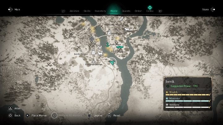 Skarb znajdziesz w południowej części miasta, zaraz obok siedziby w Eboracum - Assassins Creed Valhalla: Mapa skarbów - Jorvik, sekrety, lokacje - Assassins Creed Valhalla - poradnik do gry