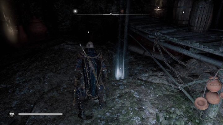 Aby zdobyć schemat musicie zeskoczyć do wody, a następnie dostać się do jaskini, przed którą stoi łódka - AC Valhalla Gniew Druidów: Mapa ukrycia skarbu - Ulster, sekrety, lokacje - Assassins Creed Valhalla - poradnik do gry