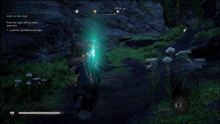 Na waszej drodze pojawią się beczki/płyty z żółtymi znakami - AC Valhalla Świt Ragnaroku: Dar dla boga (Gift for the God) - opis przejścia - Assassins Creed Valhalla - poradnik do gry