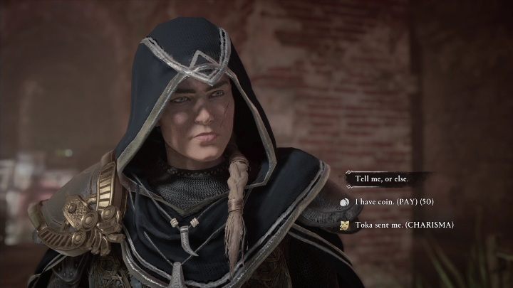 Podczas rozmowy macie trzy opcje dialogowe - AC Valhalla Oblężenie Paryża: Ukryta słabość - solucja, opis przejścia - Assassins Creed Valhalla - poradnik do gry
