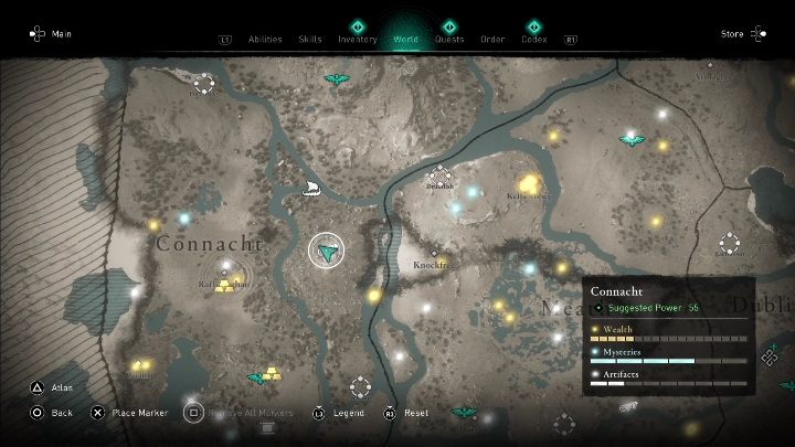 Region: Connacht - AC Valhalla Gniew Druidów: Fragmenty Cyklu Irlandzkiego - cała kolekcja, mapa - Assassins Creed Valhalla - poradnik do gry