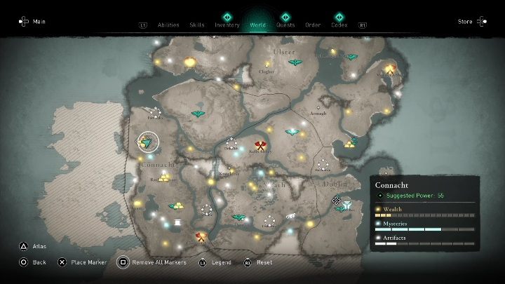 Region: Connacht - AC Valhalla Gniew Druidów: Zestaw druidzkiego rynsztunku - gdzie znaleźć? Mapa - Assassins Creed Valhalla - poradnik do gry