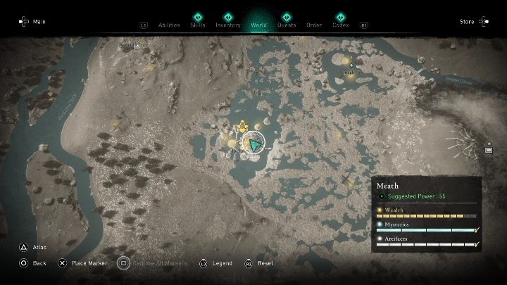 Region: Meath - AC Valhalla Gniew Druidów: Zestaw celtyckiego rynsztunku - gdzie znaleźć? Mapa - Assassins Creed Valhalla - poradnik do gry