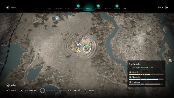 Region: Connacht - AC Valhalla Gniew Druidów: Zestaw celtyckiego rynsztunku - gdzie znaleźć? Mapa - Assassins Creed Valhalla - poradnik do gry