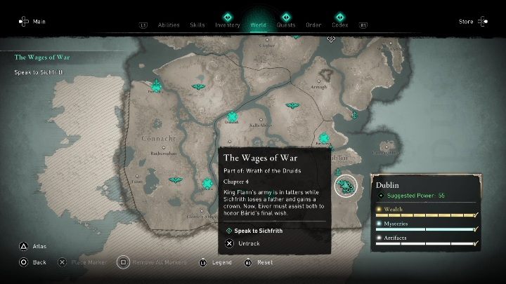 2 wskazówka: Otrzymywana automatycznie podczas zadania Kolejne wojny - AC Valhalla Gniew Druidów: Dzieci Danu - lista, wszystkie wskazówki - Assassins Creed Valhalla - poradnik do gry