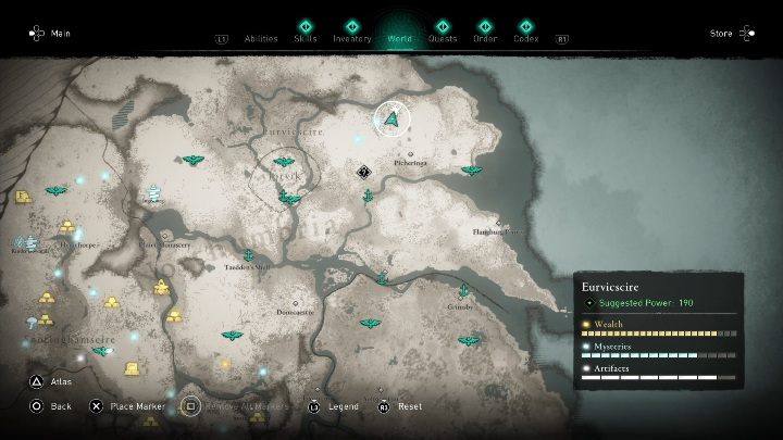 Lokacja przeklętego miejsca: na północ od Picheringa - Assassins Creed Valhalla: Przeklęty symbol - Eurvicscire, sekrety, lokacje - Assassins Creed Valhalla - poradnik do gry