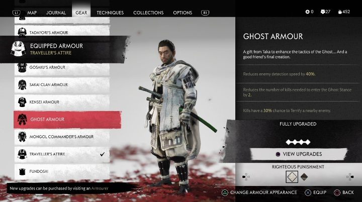Główny bohater może w trakcie gry zakładać różne stroje - Ghost of Tsushima: Rozwój postaci - Ghost of Tsushima - poradnik do gry