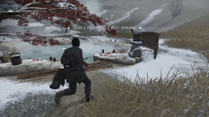 Kąpiel w gorącym źródle zwiększa poziom zdrowia bohatera - Ghost of Tsushima: Rozwój postaci - Ghost of Tsushima - poradnik do gry