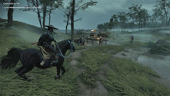 Możesz już opuścić Zatokę Umugi (tą samą drogą, którą przyszedłeś lub wybierając opcję szybkiej podróży) - Ghost of Tsushima: Wiadomość w płomieniach (A Message in Fire) solucja - Ghost of Tsushima - poradnik do gry
