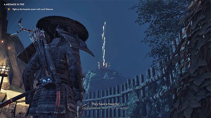 W trakcie przeprawy przez fort załączy się krótka cut-scenka pokazująca Mongołów obsługujących wyrzutnię strzał hwacha - Ghost of Tsushima: Wiadomość w płomieniach (A Message in Fire) solucja - Ghost of Tsushima - poradnik do gry
