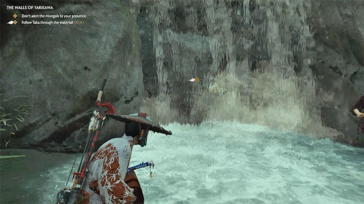 Po wskoczeniu do (płytkiej) rzeki obróć się w prawo - Ghost of Tsushima: Mury Yarikawy (The Walls of Yarikawa) solucja, opis przejścia - Ghost of Tsushima - poradnik do gry