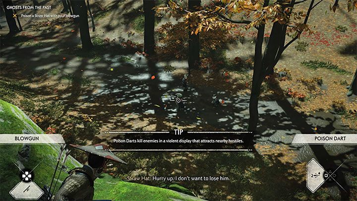 Dmuchawkę możesz wybrać z rozwijanego menu dla broni dystansowych - Ghost of Tsushima: Duchy przeszłości (Ghosts from the Past) solucja - Ghost of Tsushima - poradnik do gry