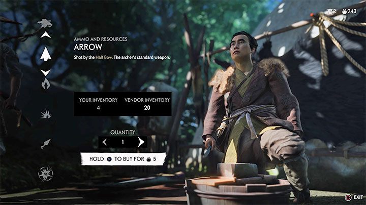 Druga metoda to kupowanie strzał u trapera - Ghost of Tsushima: Jak zdobyć łuk? - Ghost of Tsushima - poradnik do gry