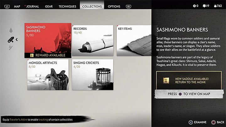 W trakcie kolekcjonowania chorągwi wyczekuj informacji o możliwości odebrania nowego siodła - Ghost of Tsushima: Jak zmienić siodło? - Ghost of Tsushima - poradnik do gry