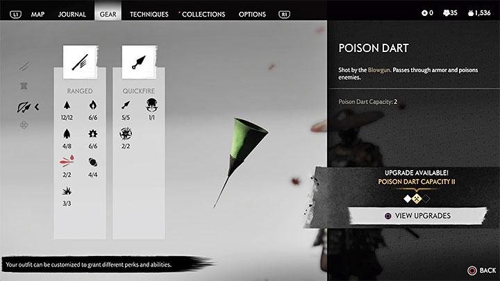 Pierwszy główny rodzaj strzałek to zatrute strzałki - Poison Dart - Ghost of Tsushima: Jak zdobyć dmuchawkę? - Ghost of Tsushima - poradnik do gry