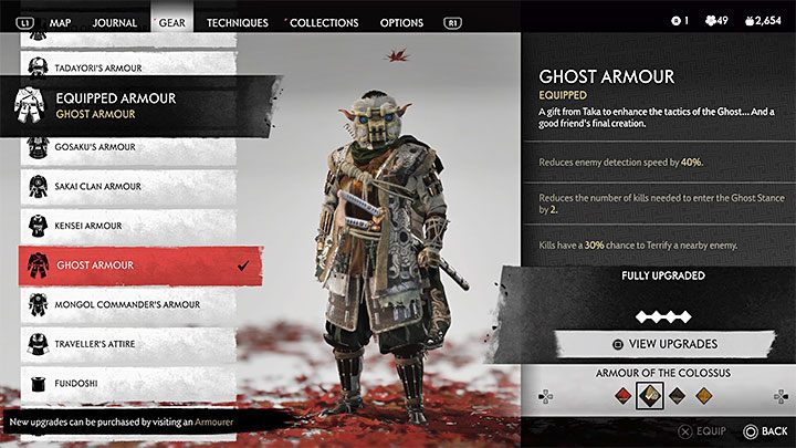 2) Zbroja Kolosa (Armour of the Colossus) - Nie jest to tak naprawdę zupełnie nowa zbroja, tylko jeden z wariantów wyglądu Zbroi ducha - Ghost of Tsushima Iki Island: Kapliczka w Cieniu (Shrine in Shadow) - Ghost of Tsushima - poradnik do gry