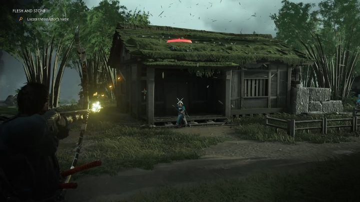 Gdy dotrzesz na miejsce okryjesz, że dom został przejęty przez Mongołów - Ghost of Tsushima: Ciało i kamień (Flesh and Stone) solucja - Ghost of Tsushima - poradnik do gry