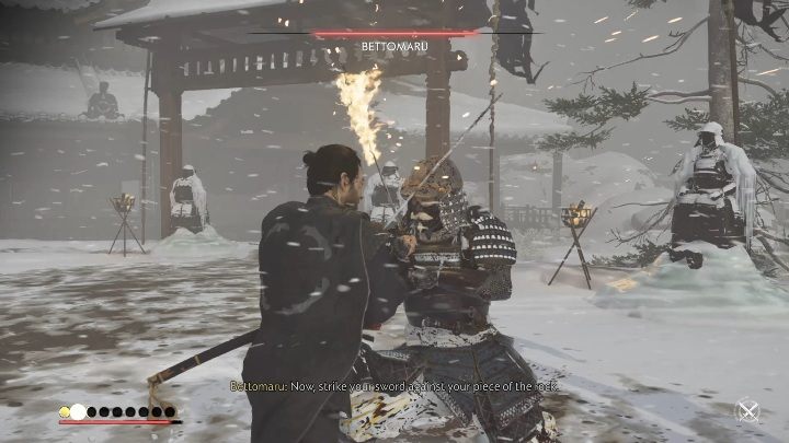 Po dotarciu na górę musisz porozmawiać z Bettomaru - Ghost of Tsushima: Niegasnący płomień solucja - Ghost of Tsushima - poradnik do gry
