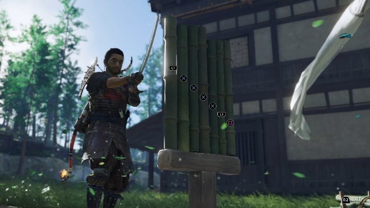 Ten stojak bambusowy znajduje się za ogromnym domem - Ghost of Tsushima: Izuhara - stojaki bambusowe, sekrety, znajdźki - Ghost of Tsushima - poradnik do gry