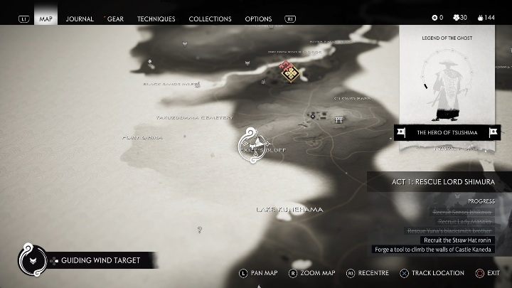Lokacja: Podstęp Wygnańca (Exiles Bluff) - Ghost of Tsushima: Izuhara - kapliczki Inari, sekrety, znajdźki - Ghost of Tsushima - poradnik do gry
