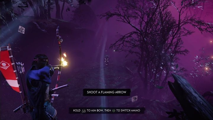Zastosowanie: strzał z łuku trafia trzech przeciwników, prosto w głowę - Ghost of Tsushima Legends: Specjalne umiejętności - Ghost of Tsushima - poradnik do gry