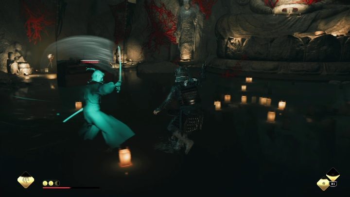 W jaskini po raz pierwszy stoczysz walkę z niewidzialnym przeciwnikiem - Ghost of Tsushima Legends: Krucze demony z Otsumy - solucja, opis przejścia - Ghost of Tsushima - poradnik do gry