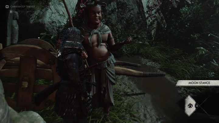 Ostatecznie dotrzesz do wózka, którego pilnuje kobieta - Ghost of Tsushima Legends: Karawana Złodziei - solucja, opis przejścia - Ghost of Tsushima - poradnik do gry