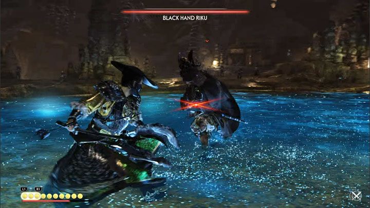 Podstawowym problemem podczas walki z Riku jest to, że boss lubi wykonywać kilka różnych ataków w serii - Ghost of Tsushima Iki Island: Legenda Czarnorękiego Riku - opis przejścia - Ghost of Tsushima - poradnik do gry