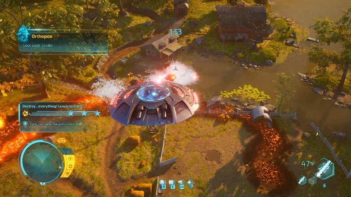 Armagedon to aktywność poboczna, która polega na wykonaniu jak największej ilości zniszczeń - Destroy All Humans 2020: Rozwój spodka - jak? czy warto? Sposoby, porady - Destroy All Humans Remake - poradnik do gry